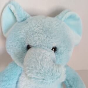 Kellytoy Blue Elephant Angel Plush Stuffed Animal White Wings Soft
